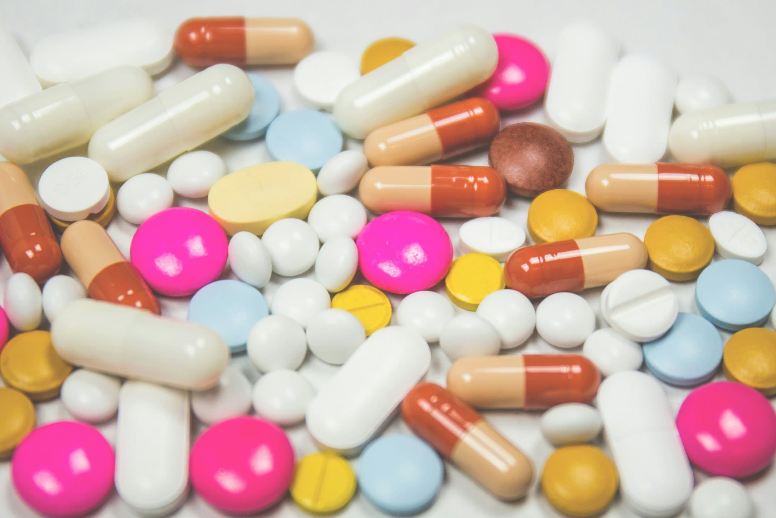 Assorted prescription tablets and capsules